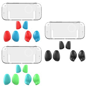 Clear Cover for NS2 Game Console Protective Case with Replaceable Handle Grips Scratchproof Shell Gamepad Sleeve