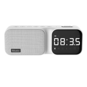 FIRST SONG FM Radio Bluetooth Speaker LED Display Wireless Digital Table Alarm Clock Bass Speaker HIFI Sound Sleep Aid Device For Infant and Toddler