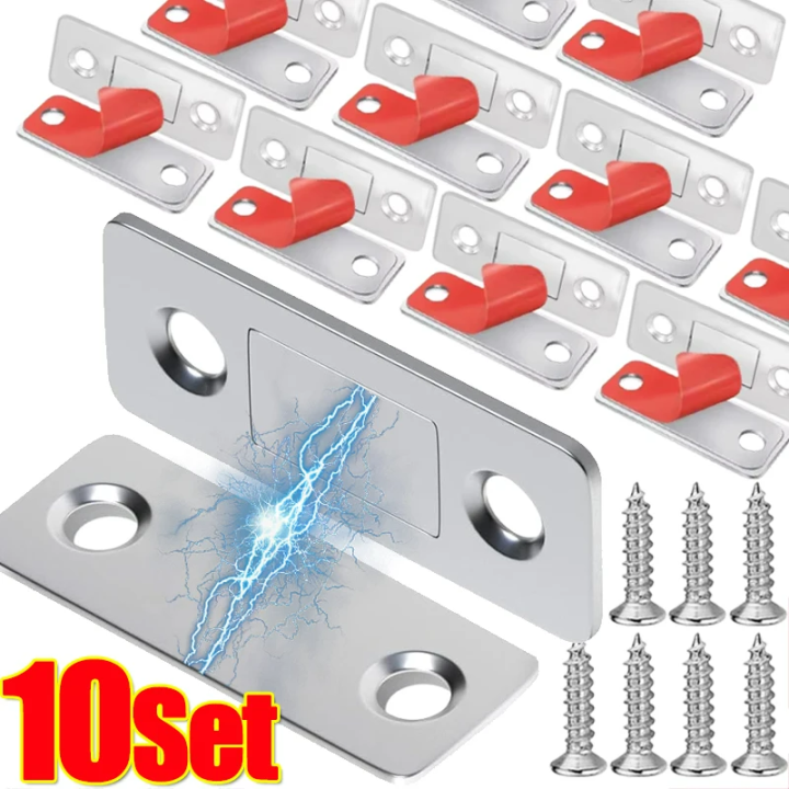 10Sets Strong Magnetic Cabinet Catches Ultra-Thin Door Magnets Stops ...