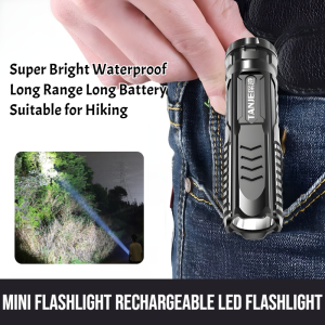 Mini Flashlight Rechargeable LED Flashlight Portable Outdoor Super Bright Waterproof Original Flashlight Long Range Long Battery Life Multifunctional Handheld Concentrating Light Household Outdoor Camping Emergency Portable F