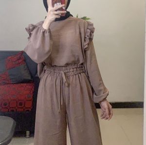 RUBY SET | SETELAN KULOT KRINKEL | ONE SET TERBARU RAYSHA GALERY