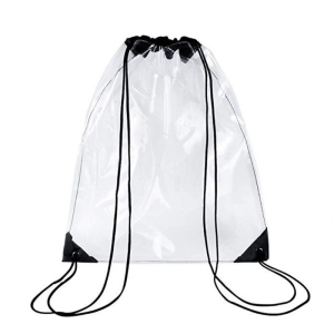 New Transparent Drawstring Backpack School Tote Gym Bag Sport Pack