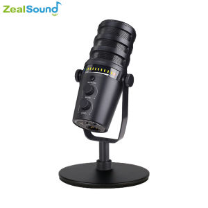 Zealsound XLR USB Dynamic Microphone for Podcasting RecordingPC Computer Streaming Gaming Mic With Mute Button Headphone Jack