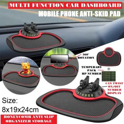 DASHBOARD ANTI SLIP MAT Parking Phone Number Stand GPS Sticky Pad 360 Phone Holder Dashmat wira satria myvi saga bezza vios hilux
