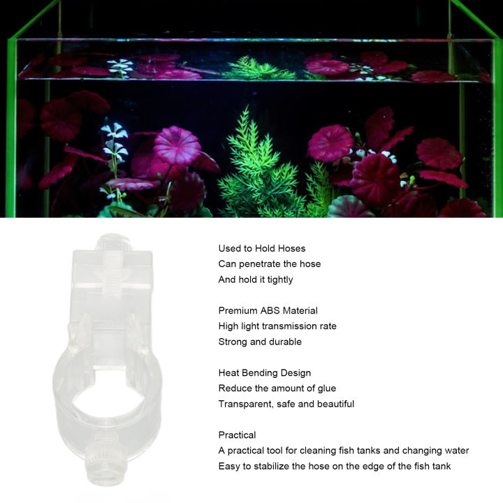 Fish Tank Water Pipe Clip Aquarium Hose Clamp Transparent Beautiful for