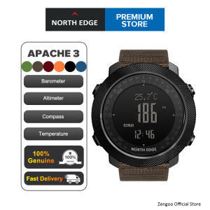Zentronix Group North Edge Apache 3 Original Mens Outdoor Sports Watch Swimming Watch Compass Barometer Altimeter Waterproof 50M Military Army Watch