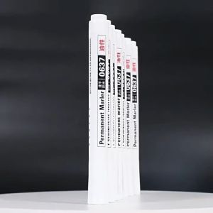 Bút Marker Trắng 2.0mm Dầu Chống Nước Khô Nhanh Không Tẩy Xóa Đầu Sợi Mịn 10 Cây/Hộp