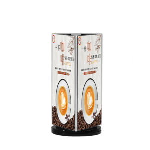 3-Sided Rotating Menu Display Holder Rotatable Acrylic Desktop Menu Price Stand for Restaurants