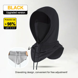 3-in-1 Ice Silk Sunscreen Cap UV Protection Hood Outdoor Mask Sun Full Face Protection Breathability