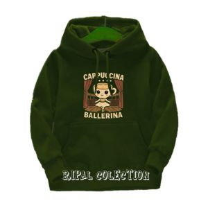 JAKET SWEATER HOODIE PEREMPUAN USIA ANAK 1 2 3 4 5 6 7 8 9 10 11 12 TAHUN BALERINA CAPUCINA