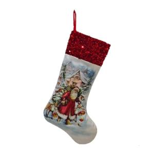 Reindeer Christmas Stockings Gift Bag Lovely Santa Christmas Hanging Socks For Christmas Tree Fireplaces Door Decoration