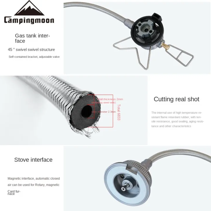 Campingmoon%20Gas%20Stove%20Adapter%20Burner%20Nozzle%20Type%20Portable%20Standard%20Butane%20Fuel%20Gas%20Canister%20Hose%20Extension%20Tube%20Propane%20Cylinders%20External%20Direct%20Adaptor%20Tube%20Gas%20Stove%20Connector%20Outdoor%20Camping%20Hiking%20Travel%20Heavy%20Duty%20Original%20Camping%20Moon%20-%20Image%207