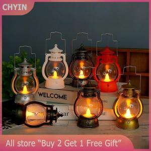 [COD] CHYIN Retro Oil Lamp Halloween Decorative Led Small Home Party Lantern