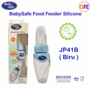 Baby Safe Sendok Suap Makan Bayi MPASI Puree Bubur Botol Silikon Food Feeder JP41