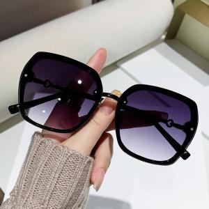 JN IMPRESSION Summer Sun Protection Beach Internet Celebrity Style Anti-UV Glasses for Couples Womens Trendy Drivers Sunglasses