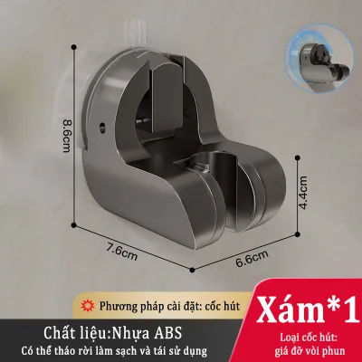 MEIDOO Giá đỡ đầu phun treo tường giá đỡ bằng nhựa phòng tắm lắp đặt bằng miếng hút dễ sử dụng