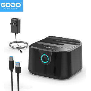 GODO Single Hard Drive Docking Station USB 3.0 to SATA III for 2.5/3.5 inch HDD SSD External Hard Drive Dock with UASP (5 Gbps)Support Offline Clone and Max（GDPD01