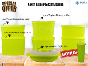 INDRA Paket Toples Plastik LIberty 1800ml/EtEmLP2221/isi 7pcs/wadahsaji1.5Liter