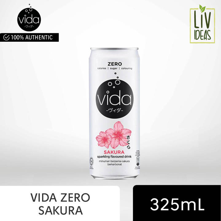 Vida Zero Sparkling Flavored Drink Sakura Flavor 325mL | Lazada PH