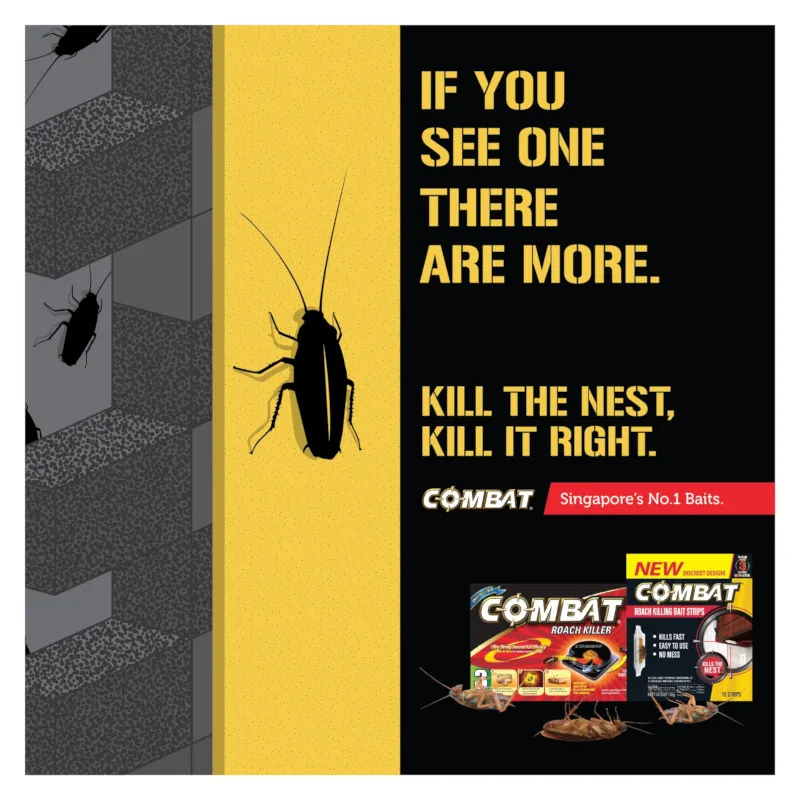 Bundle of 3] Combat Roach Killer Bait Stations 6PCs