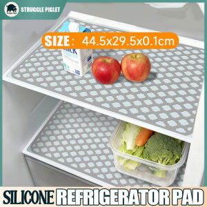 Silicone Refrigerator Liner Mats Food Grade Shelf Liners Drawer Protector Pads Non-Slip Fridge Organizer