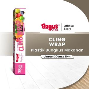 Bagus Plastik Pembungkus Makanan Cling Wrap Box Ukuran 30cm x 20m - Tahan Panas Kuat & Food Grade