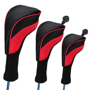 GONGL All Fairway And Driver Nylon Mesh Driver 1 3 5 Fairway Long Neck Golf Head Covers Golf Wood Headcovers Interchangeable