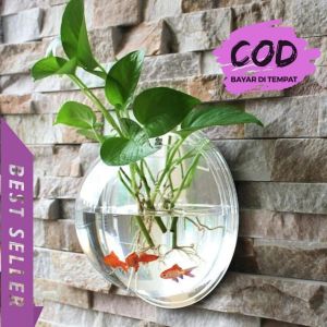 Aquarium dinding cupang dan gupy dll diameter 20cm