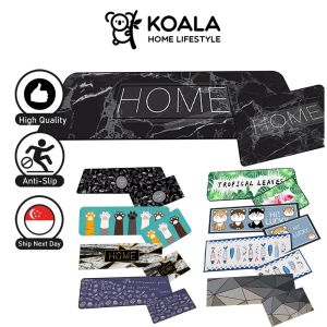 🇸🇬 🔥 Koala Home  Anti Slip Floor Mat Cartoon Geometric Nordic Carpet Bathroom/Living Room/ Kitchen/Door Mat