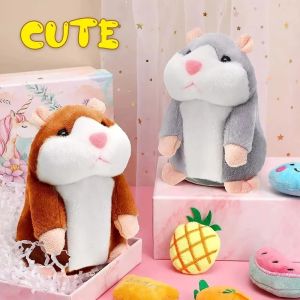 YUDESHUI Gật đầu nói chuyện Chuột hamster mini Nói lại âm thanh Quà tặng trẻ em Búp bê hamster Dễ thương Học cách bắt chước cách nói Đồ chơi cho chuột hamster Trẻ em