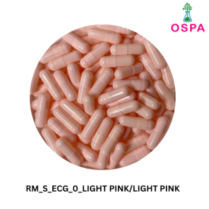 1000pcs Size 0 Super Light Pink Color- OSPA High Quality Empty Gelatin Capsule