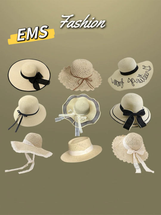 EMS fashion UV Sunscreen Bucket Hat Women Double-Sided Wear