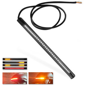 48SMD Motorcycle General Light Bar 12V LED Red Brake Light Yellow Turn Light Shell Waterproof Motorcycle License Plate Tail Light Waterproof IP68