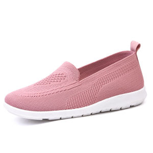 Best Sellers Ladies Korean Style Comfort Slip On Black Rubber Shoes Loafers Lightweight Non-Slip Casual Walking Shoes For Women On Sale