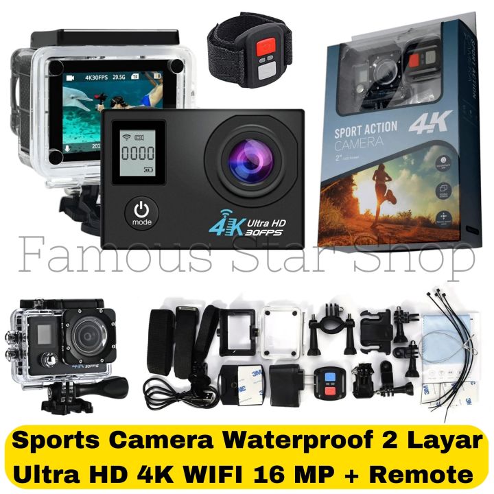 Action Camera Ultra HD Sportcam 4K Ultra HD 30fps WIFI LCD
