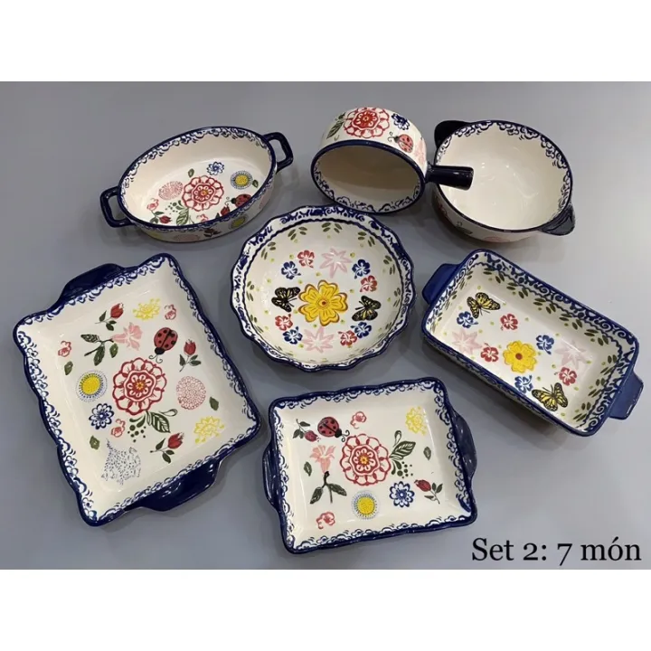 Tổng hợp các set 7 món vẽ hoa bướm thổ cẩm. | Lazada.vn