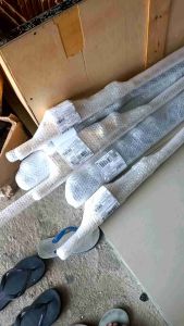 Tihang Gorden Silver Ulir 50cm & Besi Gorden Fullset 2m