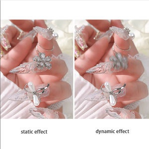 Salime 5pcs Manicure rotating jewelry accessories universal rotating bearings rotatable transfer bead nail decoration