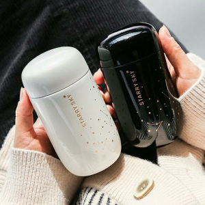 SxLocalStore Mini Starry Sky Thermos 200ml 304 Thermos Bottle Water Cup