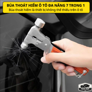 Búa đập kính thoát hiểm ô tô 7 trong 1 an toàn hơn Cắt Dây Vặn Ốc Dùng Cho Ô Tô Gia Đình
