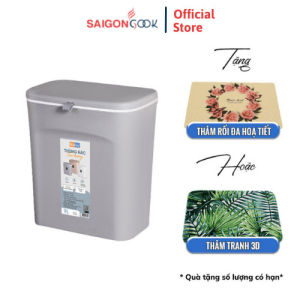 Thùng rác thông minh treo tủ bếp có miếng dán- 9L