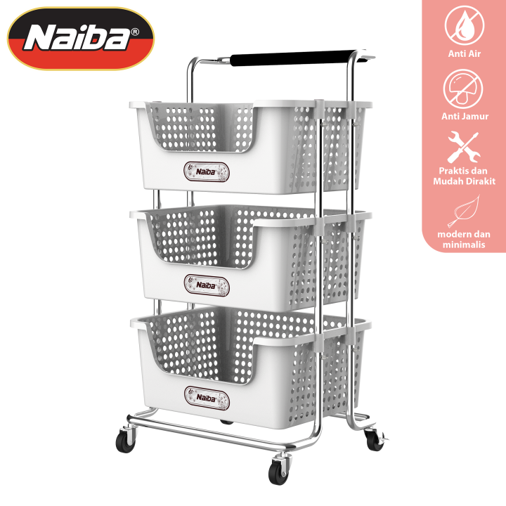 NAIBA Rak Trolley Ukuran Large | Lazada Indonesia