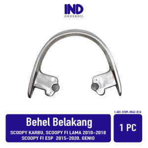 Behel Belakang Karet Alumunium Honda Scoopy Karbu eSP FI New 2010-2020 Genio Handel Handle Hendel Hendle Pegangan Tangan Begel Breket Bracket Besi Jok Jox