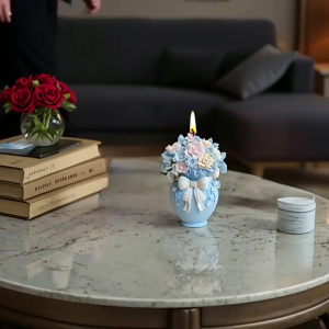 ช่อดอกไม้แม่พิมพ์ซิลิโคนทนความร้อนได้แบบถอดได้ง่ายสำหรับของตกแต่งงานแต่งงานสบู่ทำมือเรซิ่นอีพ็อกซี่