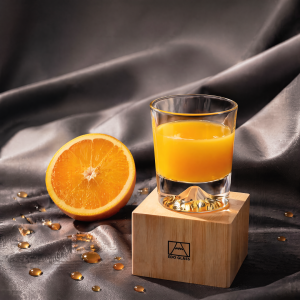 The Perfect Pour Bundle: [Yi Zhi Bi] 100% Pure Orange Juice (1L x 12 Packs) + Premium Mount Fuji Edo Glass Gift Set