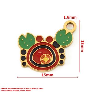 จี้ผีเสื้อสแตนเลสสตีลลายการ์ตูนขัดเงาอุปกรณ์ทำสีแบบทำมือระฆังเสน่ห์ทอง18K