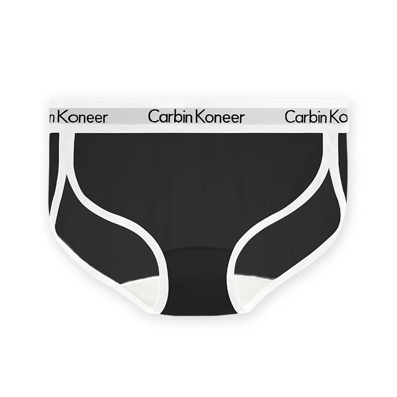 Carbin Koneer Women's Seamless Briefs Comfort Ice Silk Underwear Mid Waist Laser  Cut No Show Panties for Women