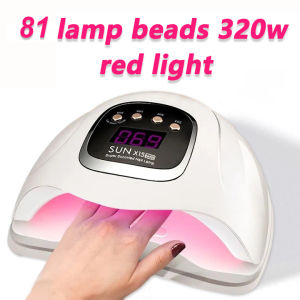 Ali 320W UV Nail Lamp 66/81 Lamp Beads Red Light Sensor Four-speed Time Adjustment for Quick Dry Gel Nail Polish