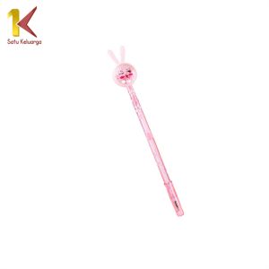 Satu Keluarga Pulpen Gel Bunny 0.5mm A90 Pena Kupu Motif Payet Gliter Ink Gel Pena Gel Pastel Alat