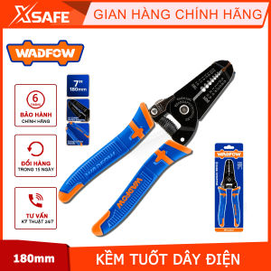 Kìm tuốt cắt dây điện sợ quang đa năng WADFOW WPL5607 7inch kềm thép Cr-V siêu bền chắc phù hợp với hầu hết mọi kích cỡ dây